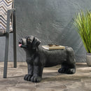 MGO Dog Bench - Outdoor Labrador Design, Matte Black