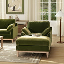 Pasadena - Modern Farmhouse Chaise Lounge Chair - Olive Green by HouseOfZazla