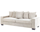 Luxe Sofa With 5 Matching Toss Pillows, Sleek Design, Spacious And Comfortable 3 Seater Couch by HouseOfZazla