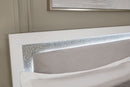 Maeling - King Upholstered Panel Bed - White
