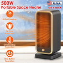 500W Portable Electric Heater PTC Ceramic Heating Space Heater Overheating Tip Over Protection 3S Heating Space For 322 Sq FT Home Office Use by GBruno Store