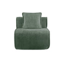 Armless Sofa Velvet-Green