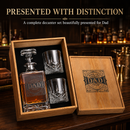 Gift for Dad Whiskey Decanter Gift Set | 730mL Decanter 2 Whiskey Glass