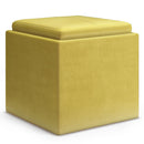 Rockwood - Upholstered Cube Storage Ottoman With Tray by Unique Piece Furniture
