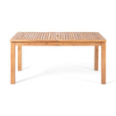 Outdoor 7 Pieces Rustic Patio Acacia Expandable Dining Set with Cushions