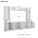 Minimalist Entertainment Wall Unit Set With Bridge For TVs Up To 75" by HouseOfZazla