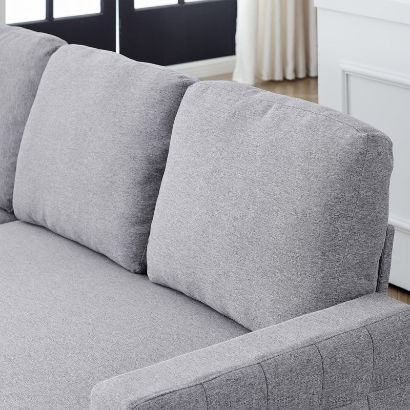 78.8" Reversible Sleeper Combo Sofa with Pullout Bed, Comfortable Linen L-Shaped Combo Sofa Sofa Bed, Living Room Furniture Sets for Tight Spaces