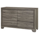 Funston - 6 Drawer Dresser Cabinet - Brown Oak by HouseOfZazla