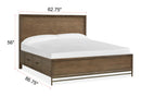 Lindon - Complete Panel Bed With Storage Rails - Belgian Wheat