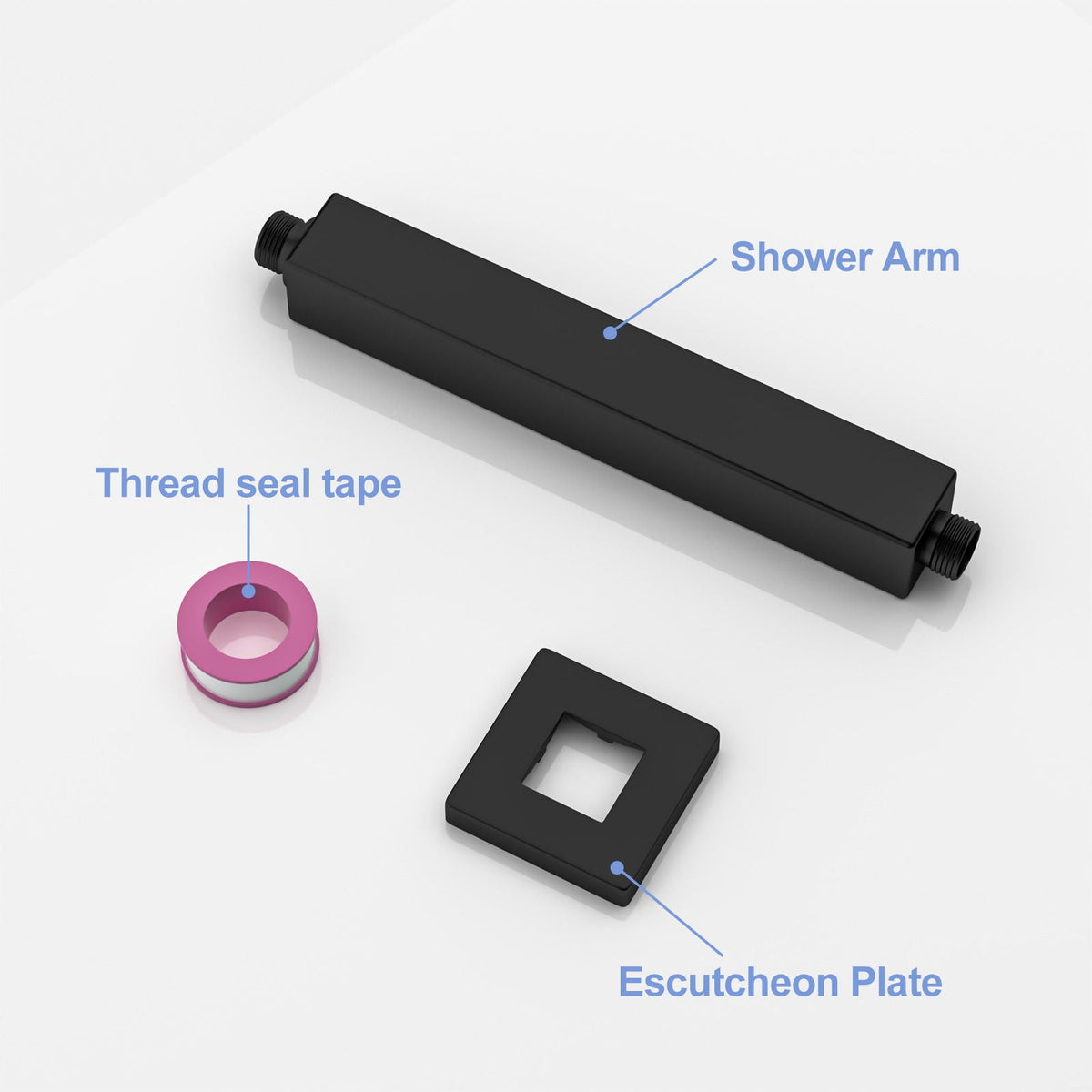 Premium 8" Ceiling Mounted Shower Arm With Flange, photo 18 of 18