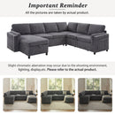 Convertible U-Shaped Sectional Sofa Bed With USB Ports And Storage by HouseOfZazla
