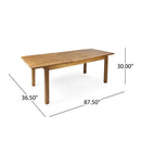 7 Pieces Acacia Wood Outdoor Dining Set with Cream Cushions and Natural Wicker by HouseOfZazla