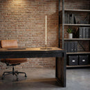 Dimond - LED Table Lamp With On / Off Switch Round Base - Black / Gold