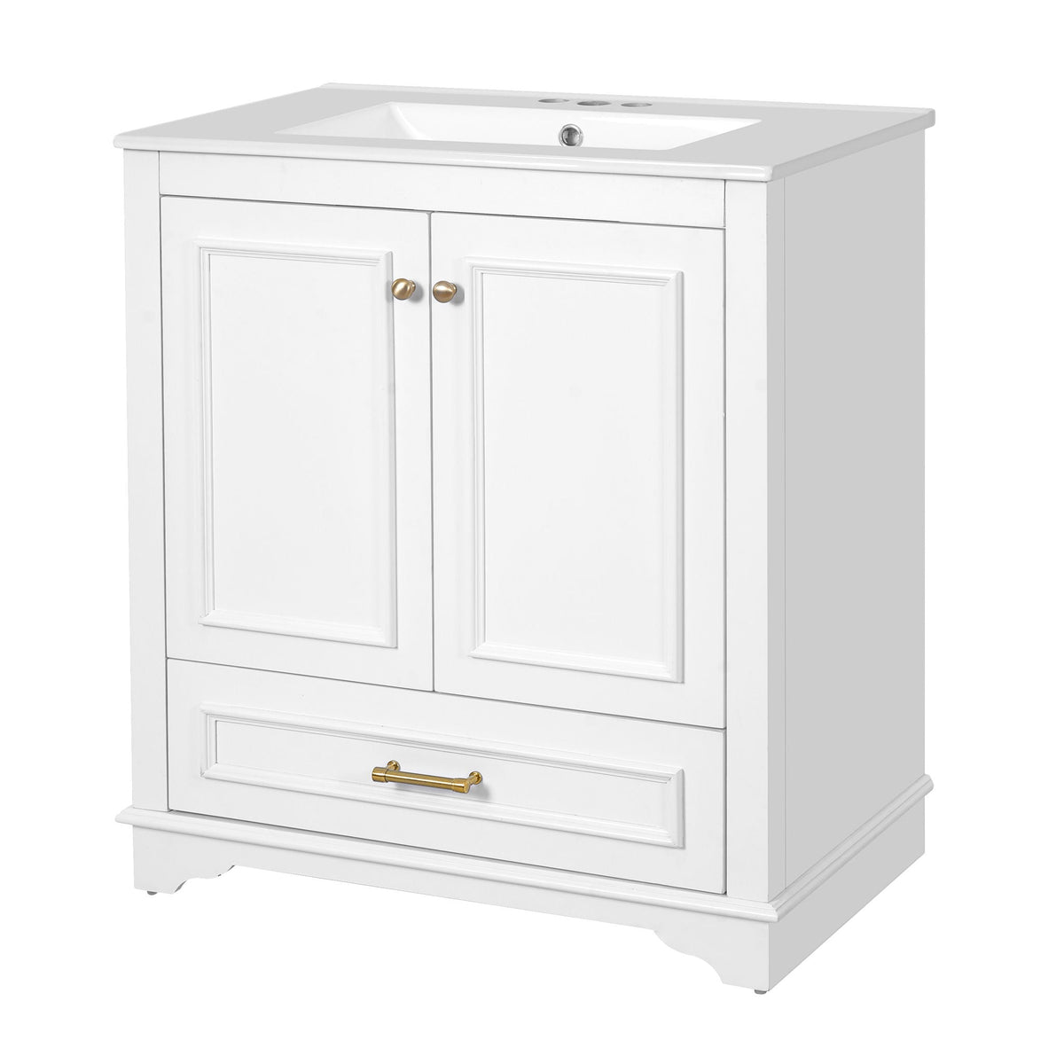 Bathroom Vanity With Sink, Cabinet & 2 Soft Closing Doors & Adjustable Shelf, photo 4 of 50