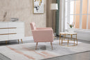 Accent Chair, leisure single sofa with Rose Golden feet