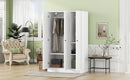 3-Door Shutter Wardrobe with shelves, White