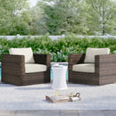 Outdoor Chairs Set With Cushions - Brown Mix by HouseOfZazla