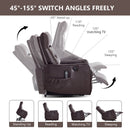 Brown PU Single Motor Power Lift Recliner Chair with Massage & Heat
