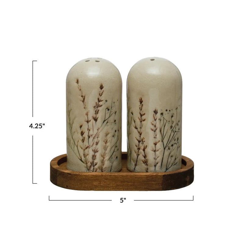 Flora Salt & Pepper Shakers