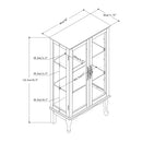 Curio Cabinet Lighted Curio Diapaly Cabinet With Adjustable Shelves And Mirrored Back Panel, Tempered Glass Doors (3 Tier), (E26 Light Bulb Not Included) by Unique Piece Furniture
