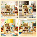 Kids Bookshelf with Toy Storage Organizer, 34.65" Multi-Tier
