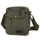 Crossbody Canvas Bag for Phone and Tablet Zipper Pockets by LJGDeals