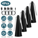 4Pack Fly Table Fans Battery USB Powered Bug Fans Food Fans Fly Table Spinners Traps with Hook for Party BBQ Picnic Camping