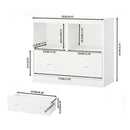 Toy Storage Organizer With Large Drawer And Low Bookshelf For Nursery & Playroom - White by HouseOfZazla