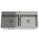 Shaker - Modern Wide Laundry Cabinet With Faucet And Sink - White
