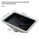 Modern Ceramic Undermount Bathroom Sink With Overflow, High Quality by HouseOfZazla