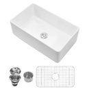 33.5x20 in Farmhouse Sink Undermount Kitchen Single Bowl Basin Fireclay by HouseOfZazla