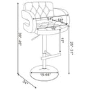 Adjustable Bar Stool With Upholstery