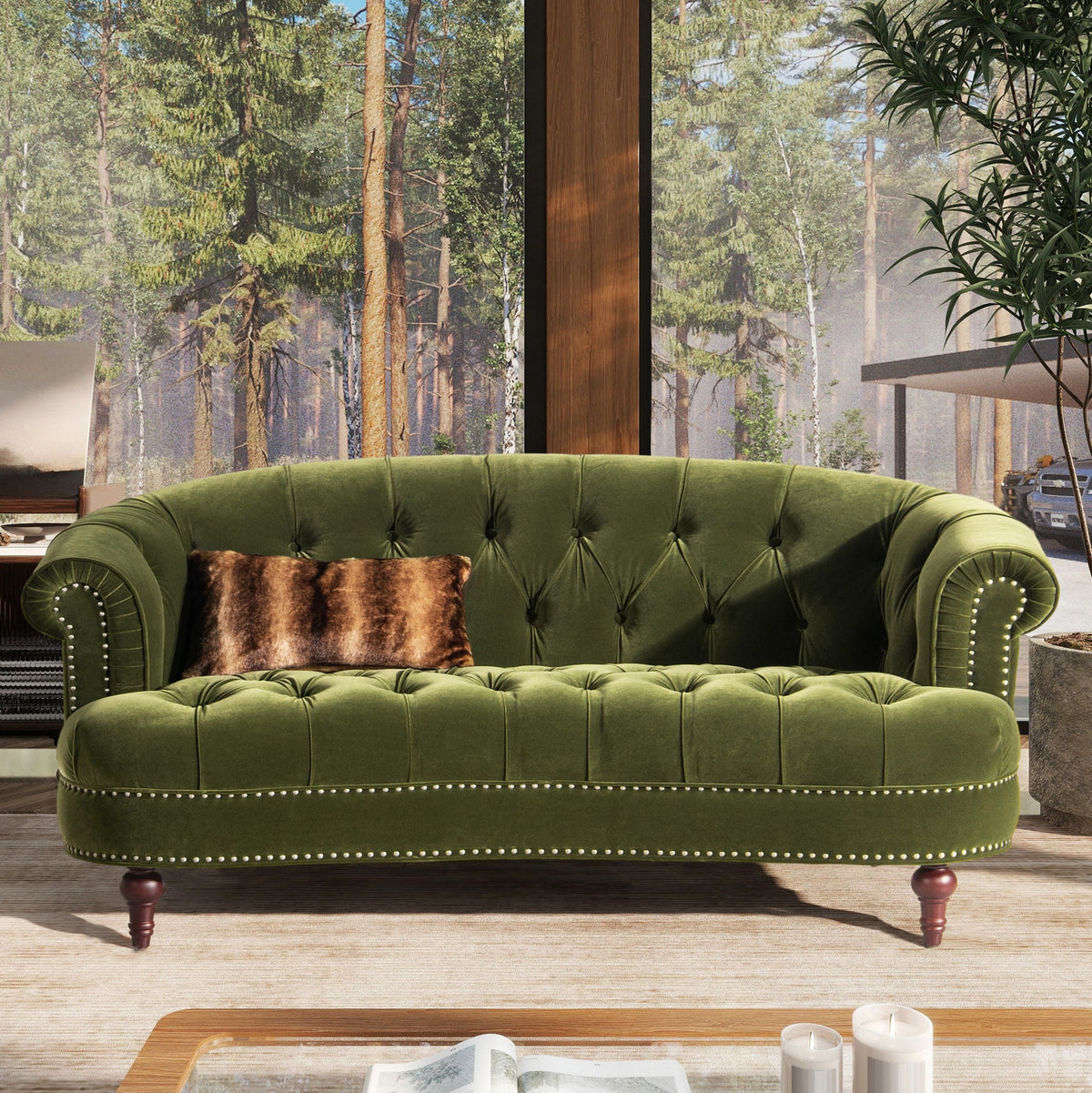 La Rosa - Victorian Chesterfield Loveseat, photo 2 of 14