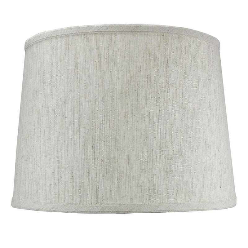 14"W x 10"H Textured Oatmeal Drum Shade