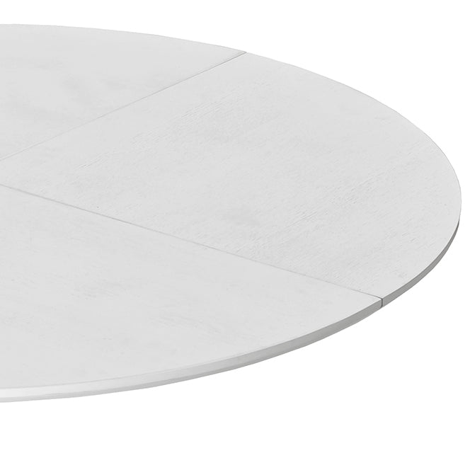 47.24"Modern Round Dining Table,Four Patchwork Tabletops with White Color Solid Wood Grain Table Top,Metal Base Dining Table, End Table Leisure Coffee Table