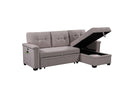 Ashlyn - Reversible Sleeper Sectional Sofa With Storage Chaise, USB Charging Ports And Pocket by Unique Piece Furniture