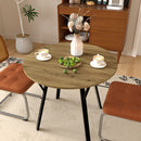 Round Dining Table for 2-4 People - Rustic Brown by HouseOfZazla