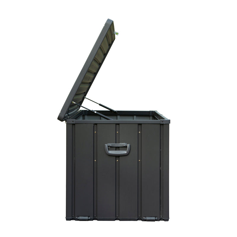 100 Gallon Outdoor Storage Deck Box - Waterproof, Dark Gray, photo 6 of 7