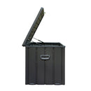 100 Gallon Outdoor Storage Deck Box - Waterproof, Dark Gray