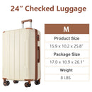 Lightweight Durable ABS Hardshell Luggage - 24-inch