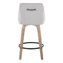 Hannah - Transitional Fixed Height Counter Stool With Swivel With Round Footrest (Set of 2) by HouseOfZazla