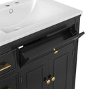 Modern Bathroom Vanity With Ceramic Sink, Freestanding by HouseOfZazla
