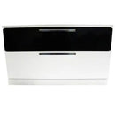 2 Drawer Nightstand, Bedside Table - White / Black by HouseOfZazla