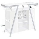 Katia - Wine Cabinet With LED Home Bar, 12 Bottle Storage - Gloss White