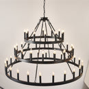 39.37 Inch 3-Tiers Wagon Wheel Chandelier
