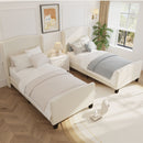 Platform Bed Frame With Tall Headboard And High Footboard by HouseOfZazla