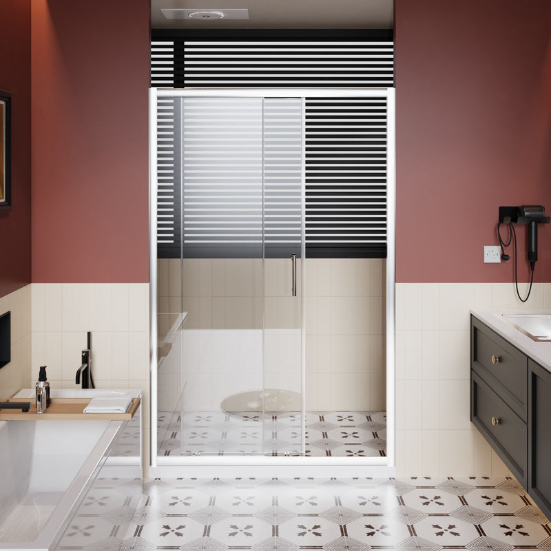 Single Sliding Shower Door With Handle - Chrome, photo 7 of 8