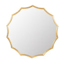 Round Sunburst Wall Mirror With, Wall Decor Mirror For Entryway Bedroom Living Room - Gold by HouseOfZazla