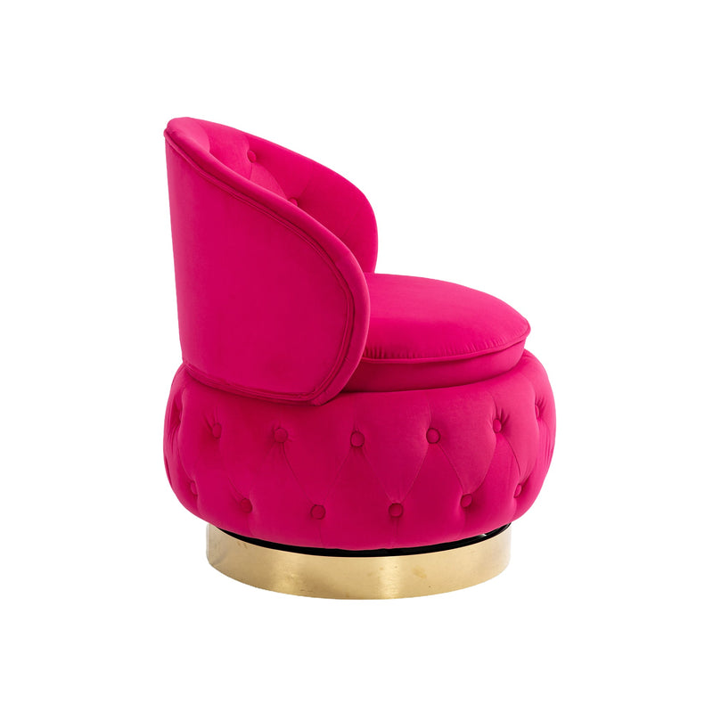 360 Degree Swivel Cuddle Barrel Accent Storage Chairs, Round Armchairs with Wide Upholstered, Fluffy Velvet Fabric Chair for Living Room, Bedroom, Office, Waiting Rooms