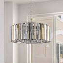 17' Chrome Crystal Pendant Chandelier